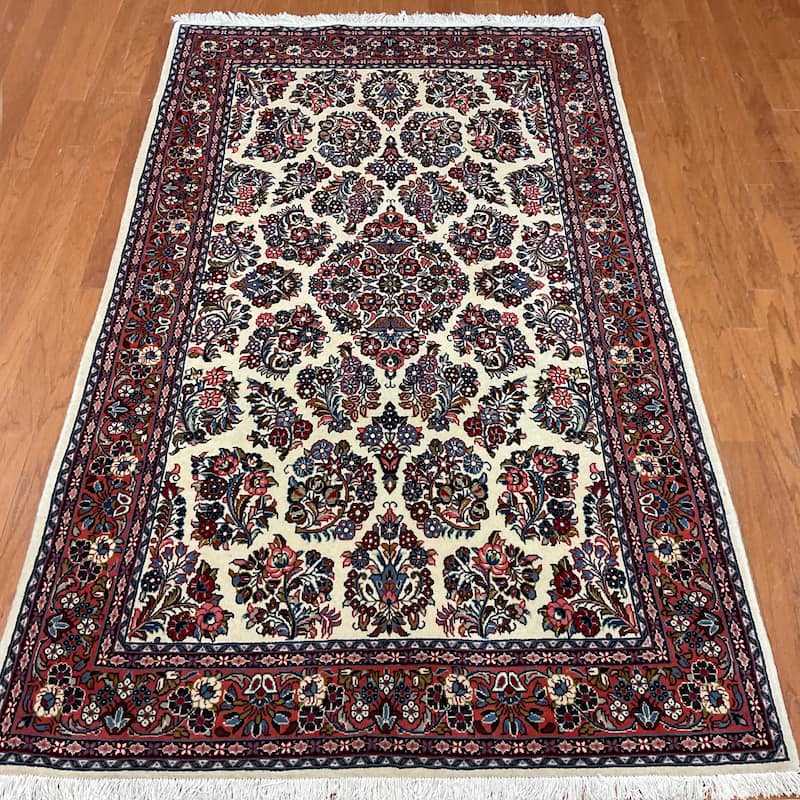 HERAT ORIENTAL Handmade Sarouk Wool Rug - 4'5" x 7'3"