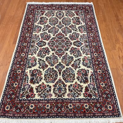 HERAT ORIENTAL Handmade Sarouk Wool Rug - 4'5" x 7'3"