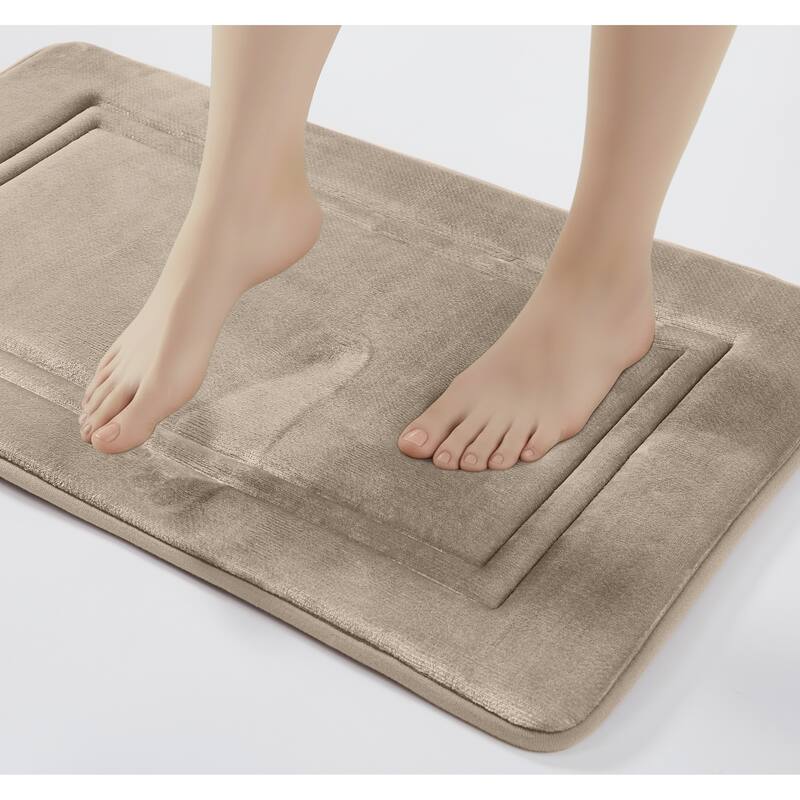Simply Essential™ Antimicrobial Memory Foam Set of 2 Bath Rug