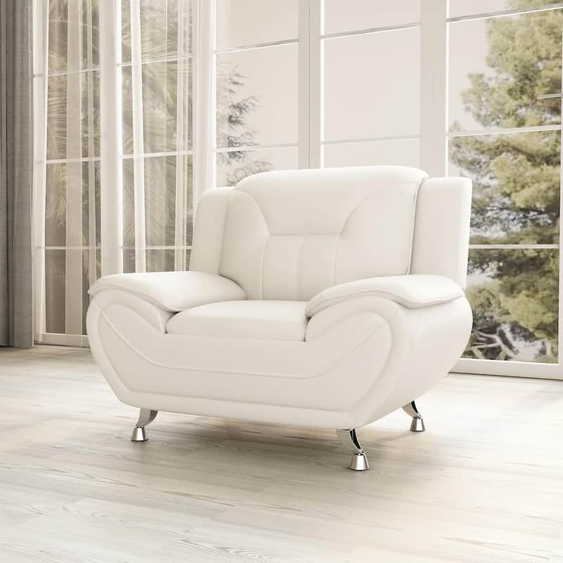 Sanuel 47.3" Wide Faux Leather Club Chair