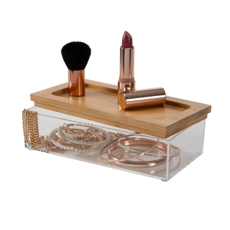 Simplify Clear Organizer with Bamboo Lid