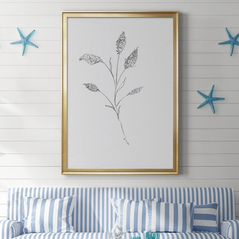 FLORAL SKETCH II Premium Framed Canvas - Ready to Hang