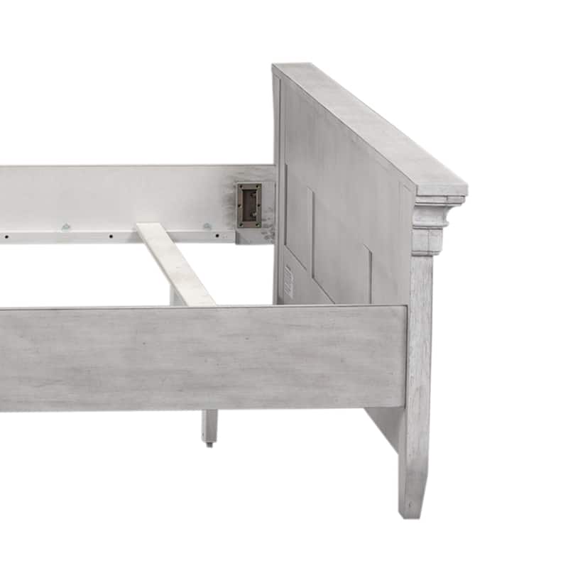 Heartland Antique White Tobacco Queen Panel Bed