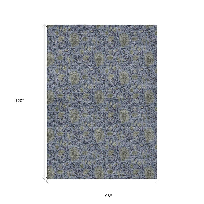 HomeRoots Floral Transitional Rectangle Outdoor Rug