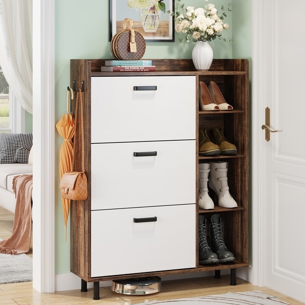 https://ak1.ostkcdn.com/images/products/is/images/direct/8605d564a2cd49339d4f3bec6798433cc4ad6b40/Shoe-Storage-Cabinet-with-3-Flip-Drawers-and-5-Tiers-shelves%2C-Freestanding-Wooden-Tipping-Bucket-Shoes-Organizer-Cabinets.jpg
