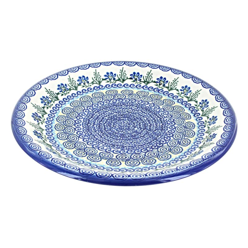 Blue Rose Polish Pottery Vena Dinner Plate - Charleston