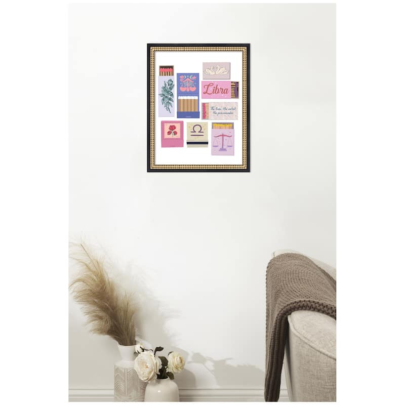 Kate and Laurel Libra Matchbooks 14x18 FC by Megan Ryan Framed Wall Art Print