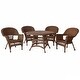 preview thumbnail 2 of 3, 5-piece Resin Wicker Dining Set Honey
