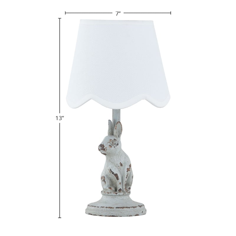 Fauna 13" Mini Lamp with Linen Shade, Soft Blue (Set of 2)