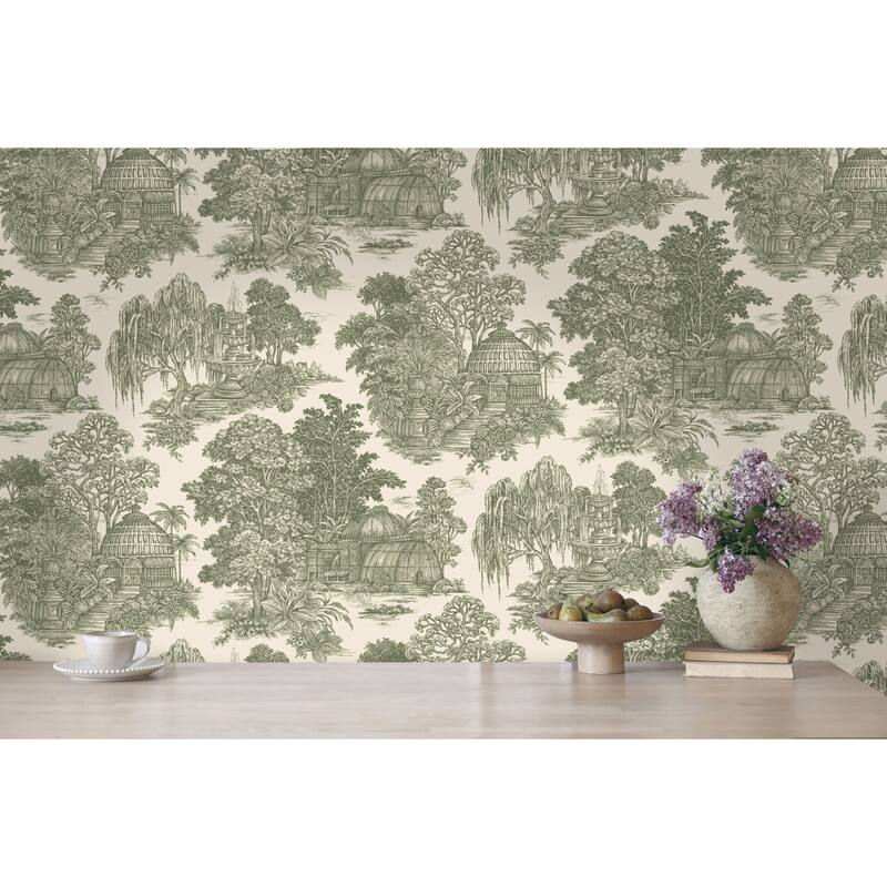 Osterley Toile Non-Pasted Wallpaper – 396in. x 21in. – Covers 56 square feet