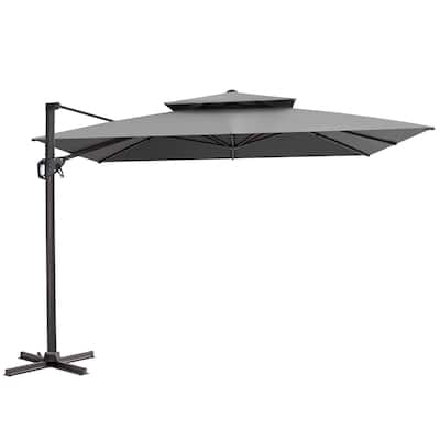 VredHom 10 X 10 ft Square Patio Cantilever-Offset Umbrella