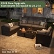 preview thumbnail 96 of 179, AOXUN Fire Pit Conversation Set Rattan Sofa Set Outdoor Furniture With Cushions