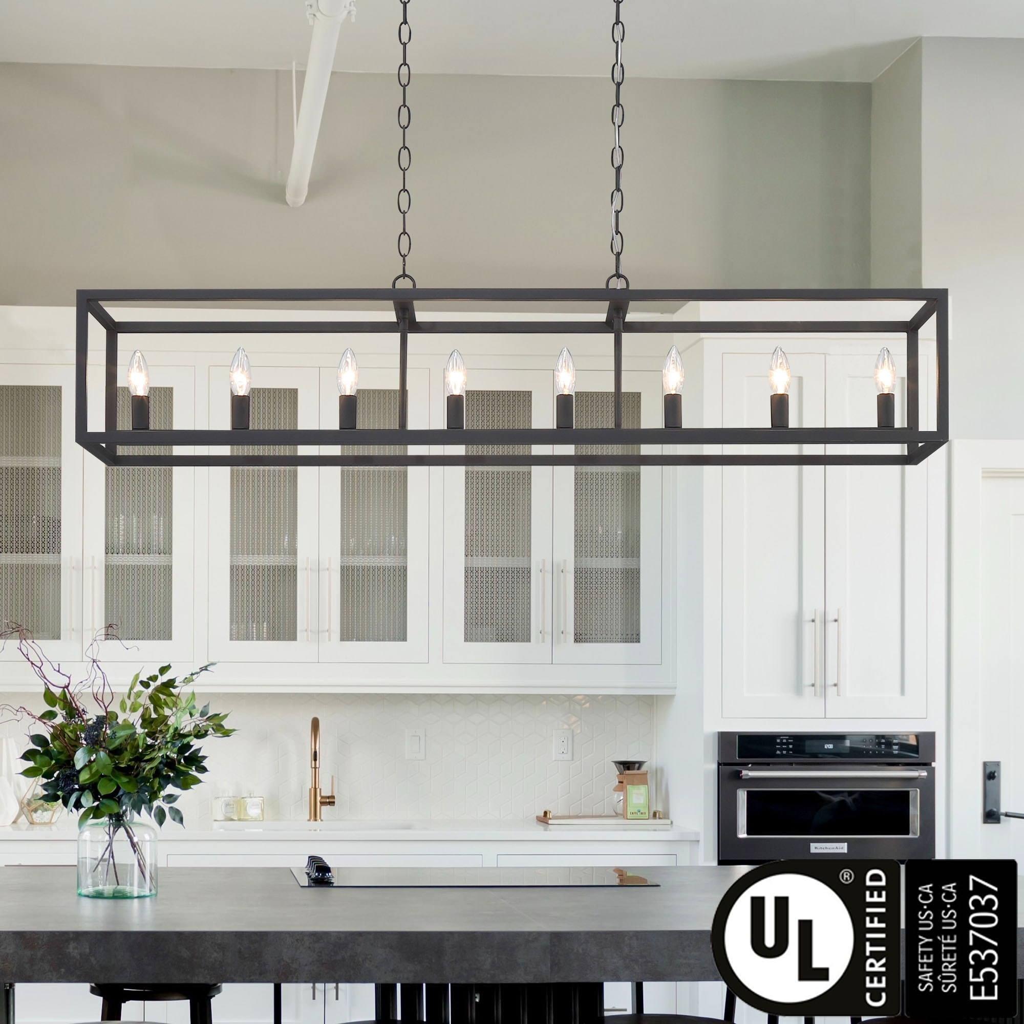 Acroma 8 - Light Kitchen Island Linear Chandelier-UL Certified