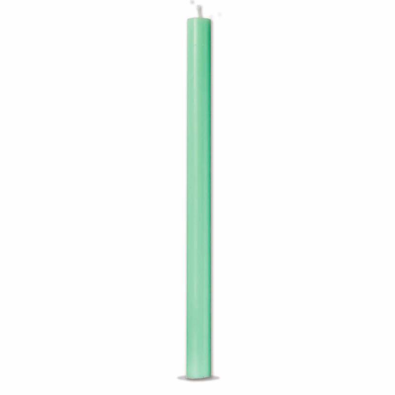 Color Studio 12" Straight Taper Unscented Smokeless Paraffin Wax Candle Seafoam Burn Time 12 hrs. Sold In Units of 1