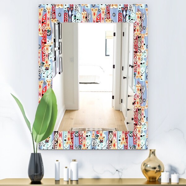 Designart 'Abstract Pattern' Modern Mirror - Wall Mirror - Overstock ...