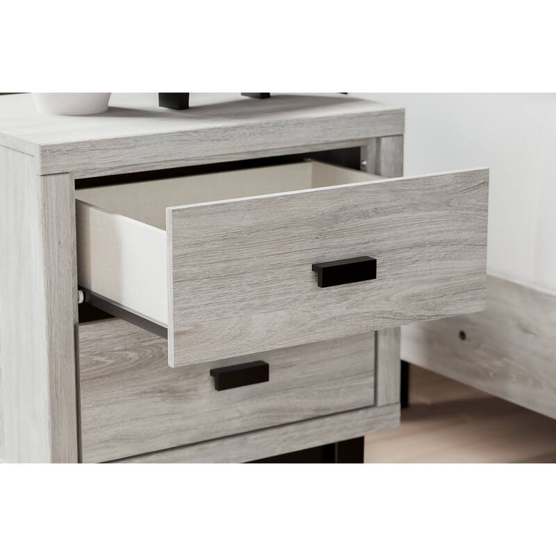 Signature Design by Ashley Vessalli Gray/Black Nightstand