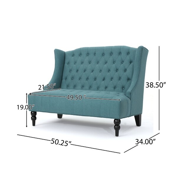 Vintage Wingback Loveseat 2 Seater Upholstered Sofa Tufted Button Design Sofa Chair Small Sofa for Living Room Bedroom Bed Bath Beyond 41130097