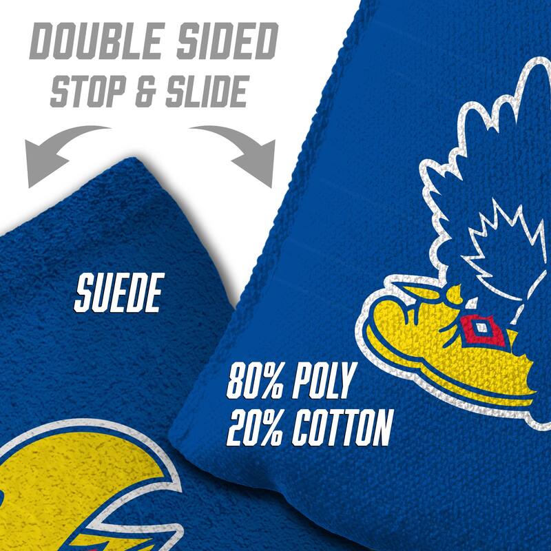 Kansas Jayhawks NCAA Dual Sided Pro Stop & Slide Cornhole Bags