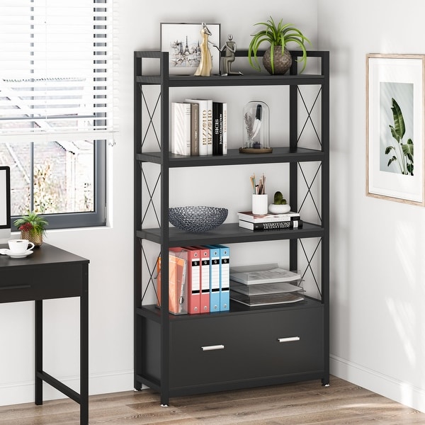 Bookcase with file sales cabinet