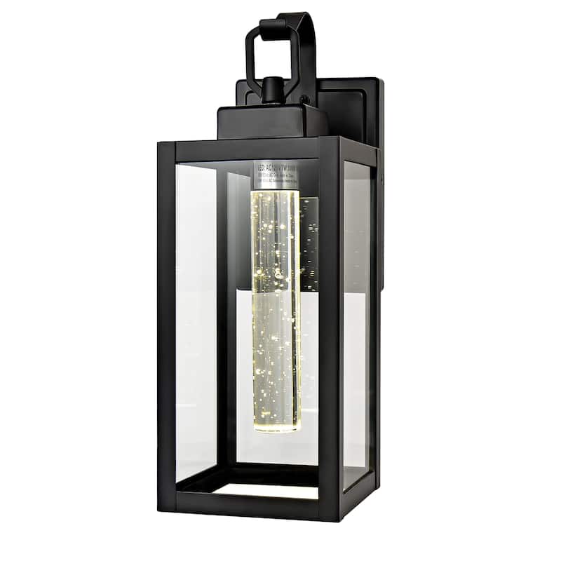 2 Pack 7W LED Black Outdoor Wall Sconce - Matte Black