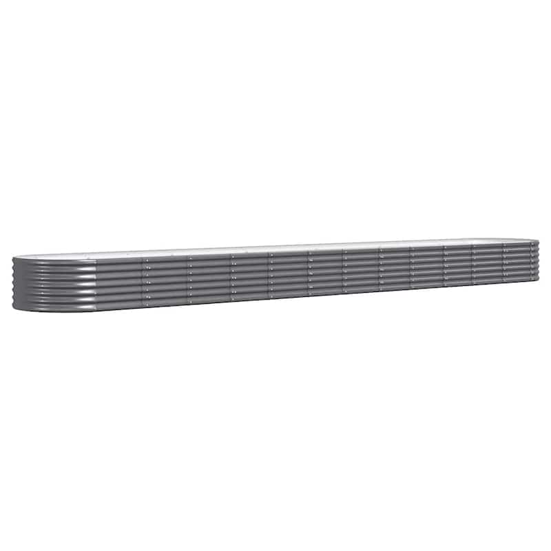 vidaXL Garden Raised Bed Anthracite Powder-coated steel Extra Long - 201.6 x 201.6 x 14.2