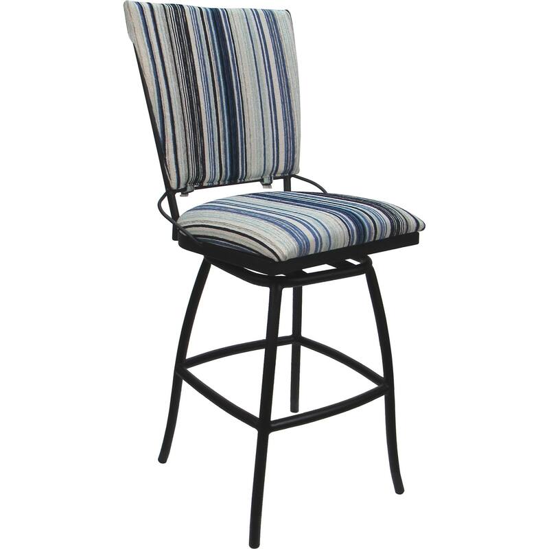 Outdoor Indoor Bar Stool Counter Extra Tall - Jenna PB without Arms - Driftwood Blues - Gray - Counter Height