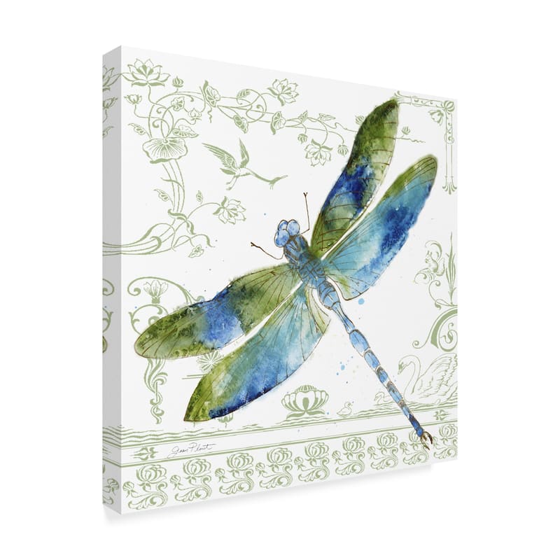 Jean Plout 'Dragonfly Bliss 8' Canvas Art