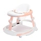 preview thumbnail 1 of 2, Foldable Baby Walker with O-shaped legs & multi-function Rollover prevention, 6-18 Months, Adjustable Height, Music Toy Pink without Tray