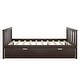 preview thumbnail 6 of 7, Full Size Classic Modern Design Solid Wood Platform Bed with Pull Out Trundle and Headboard and Footboard