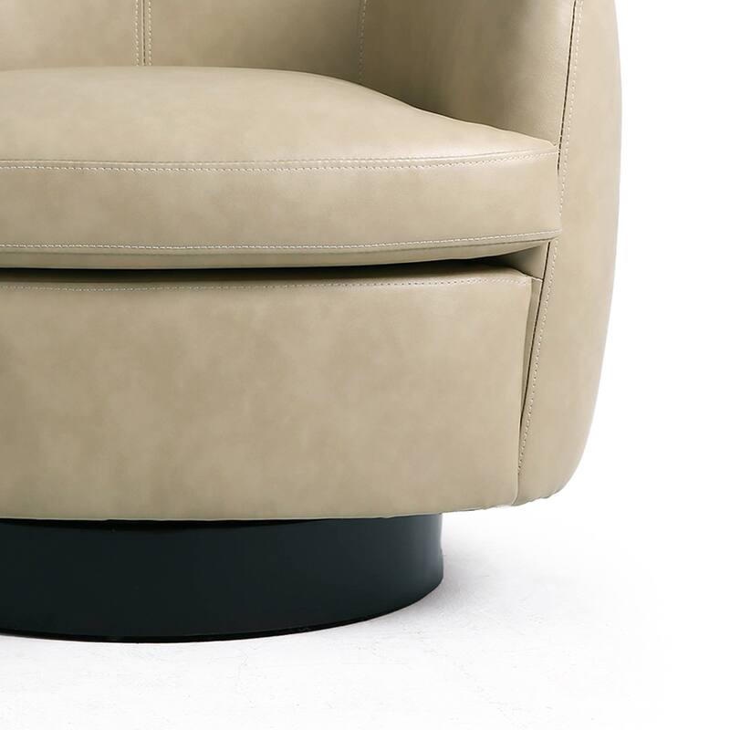 Upholstered Swivel Barrel Chair Set of 2