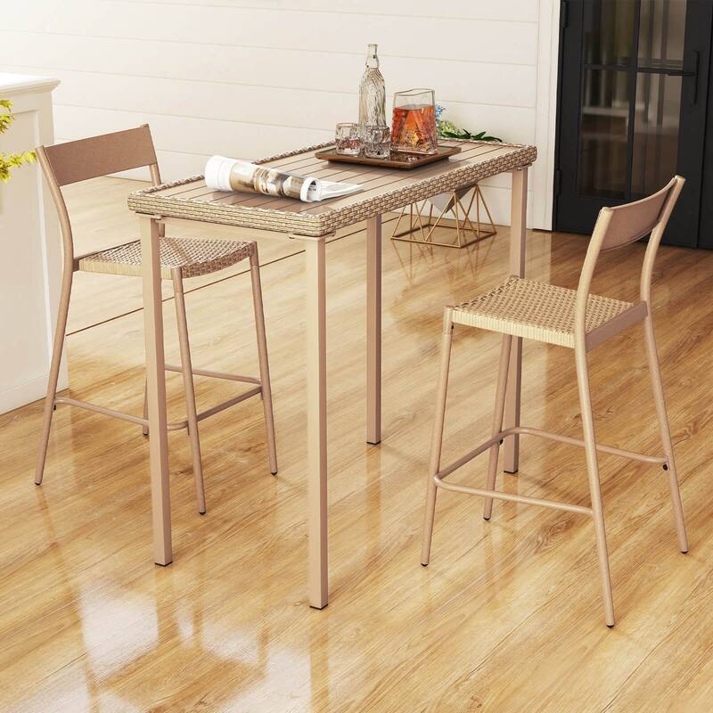 Costway 48" Outdoor Counter Height Table Patio Bar Table Heavy Duty - See Details