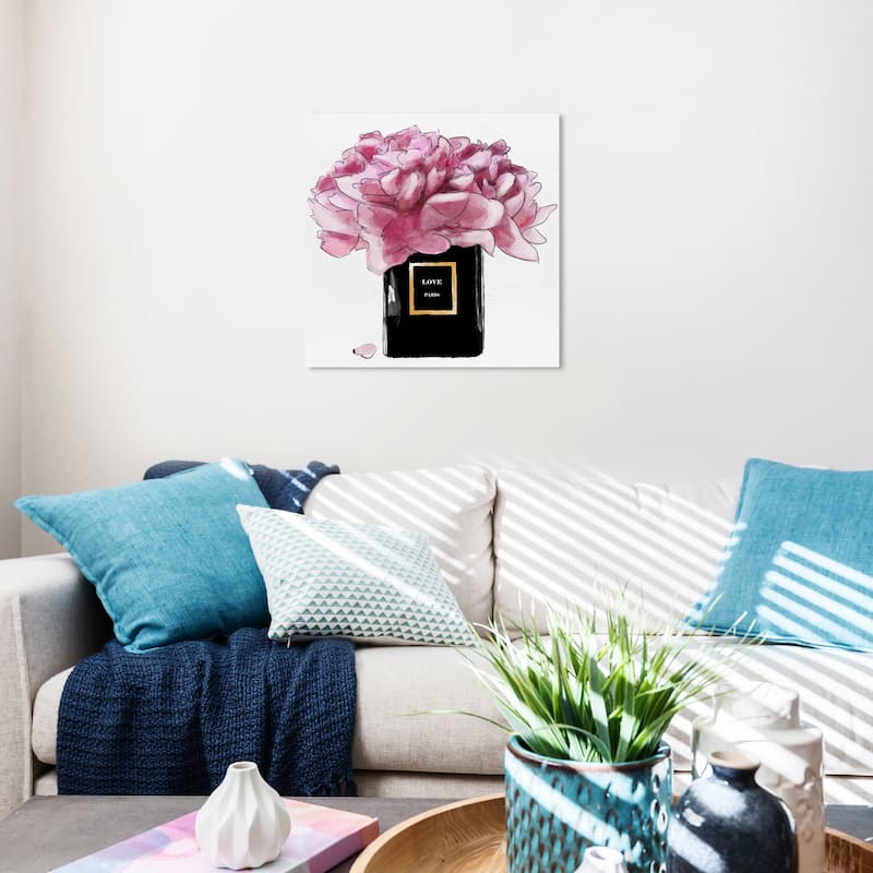 Wynwood Studio Canvas Fashion and Glam Night Bouquet Pink and Glam Wall Art Canvas Print - 20 x 20
