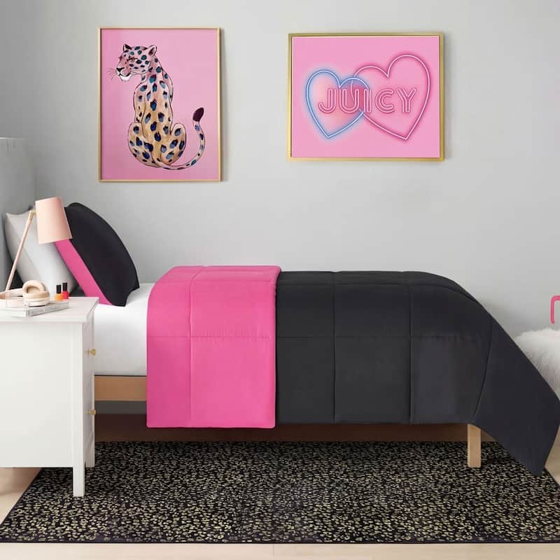 Juicy Couture Metallic Leopard Plush Rugs