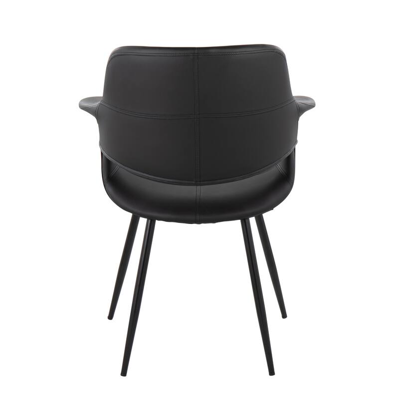Silver Orchid Fauske Upholstered Chair with Metal Legs - Set of 2