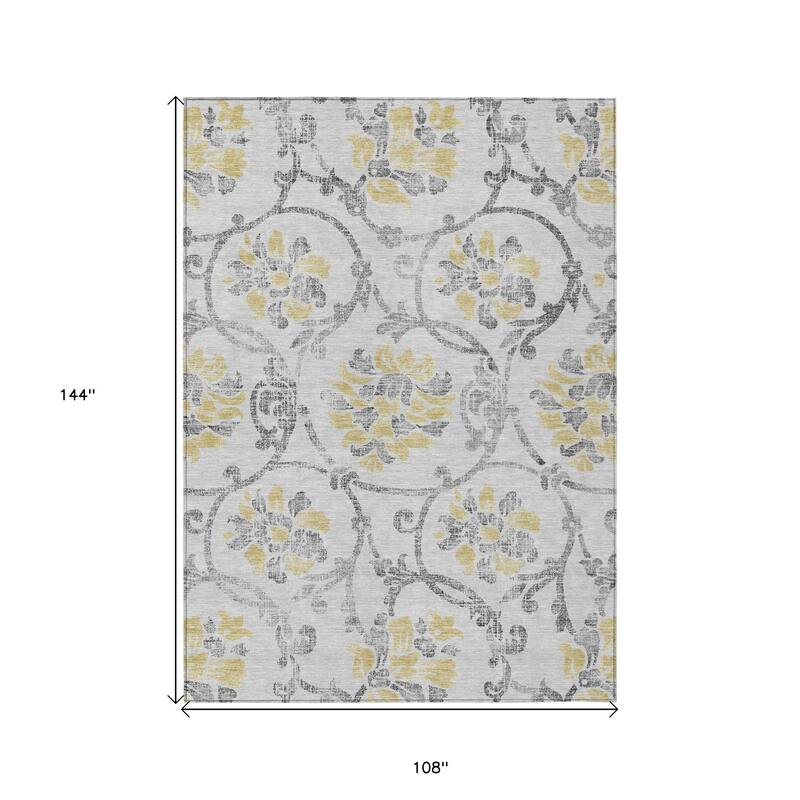 HomeRoots Floral Traditional Rectangle Outdoor Rug