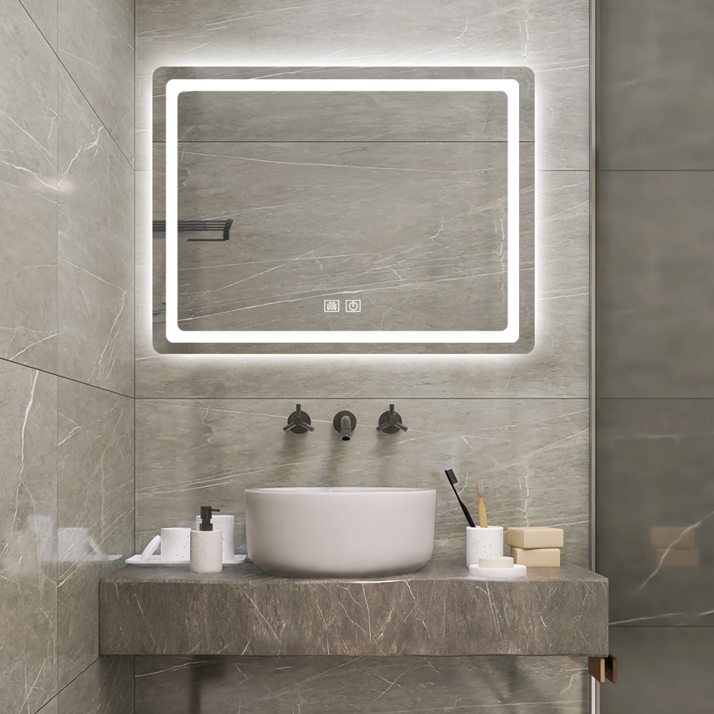 Stylish Bathroom Vanity Mirror with Smart Features and Anti-Fog Functionality