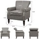 preview thumbnail 26 of 61, Mid-Century Modern Accent Chairs with Nailhead Trim