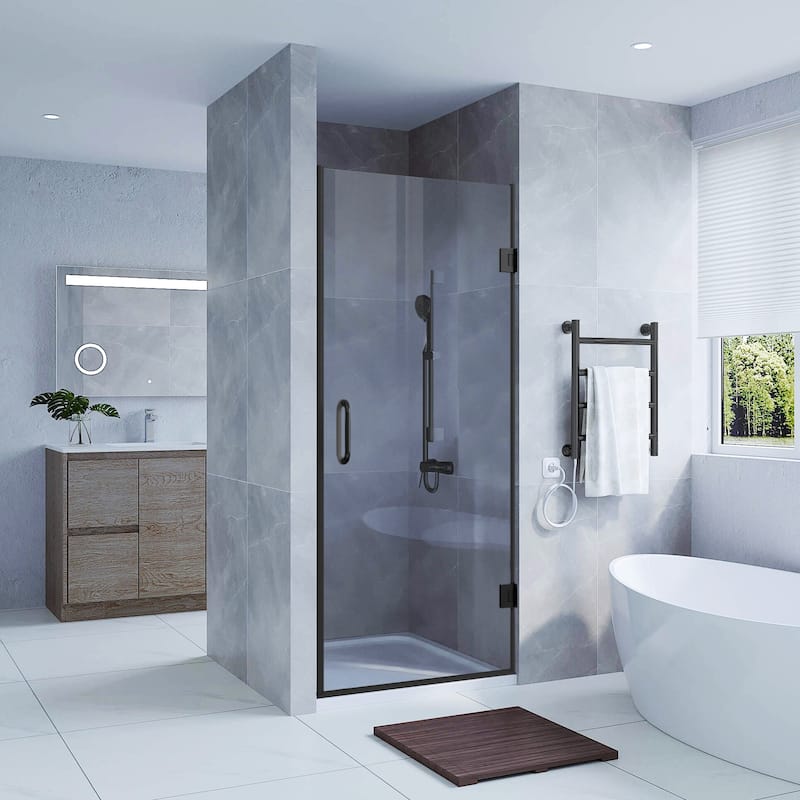 72" H Frameless Double Hinge Design Shower Door With Handle