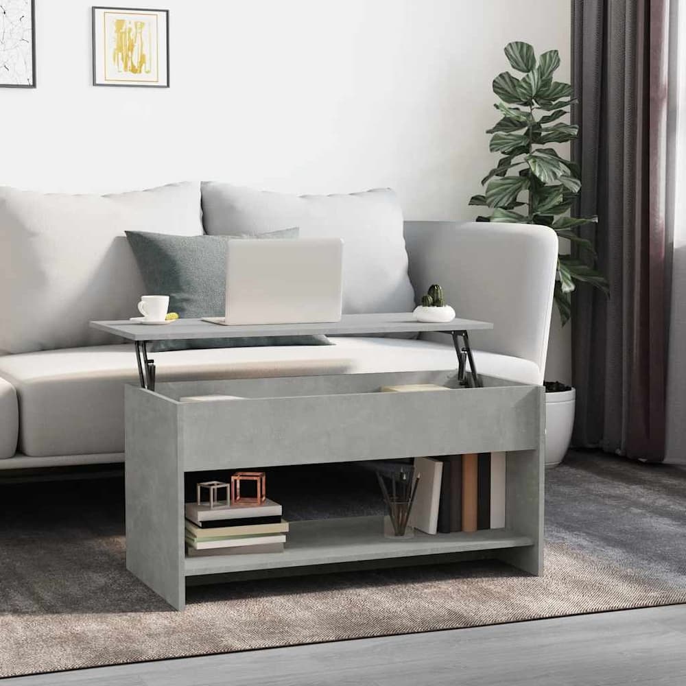 vidaXL Coffee Table Lift Top End Table Accent Side Sofa Table Engineered Wood - 40.2" x 19.7" x 20.7"