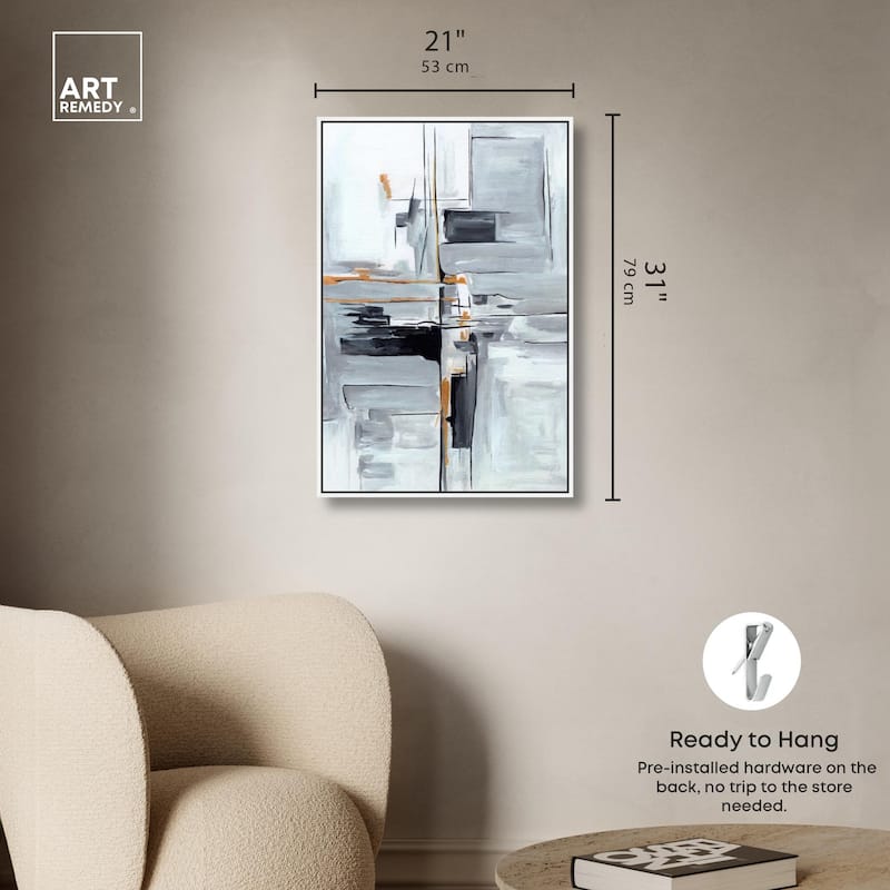 Elegant Grey Shades II Canvas by Art Remedy