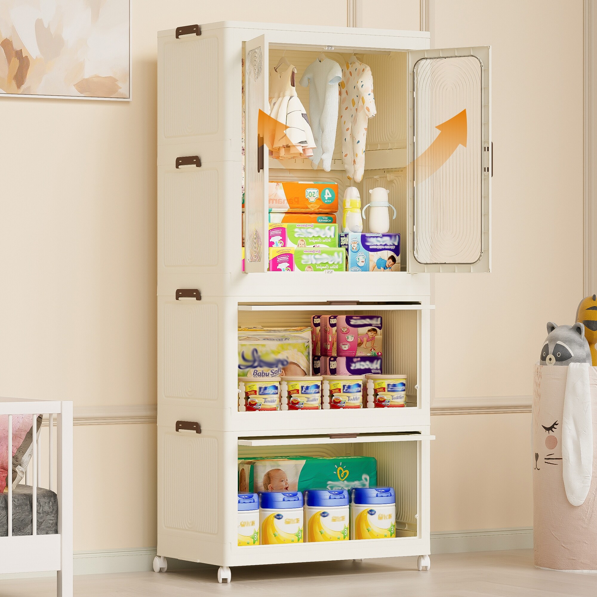 Cream childrens wardrobe discount