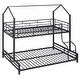 preview thumbnail 23 of 43, Metal House Bunk Bed, Twin over Full