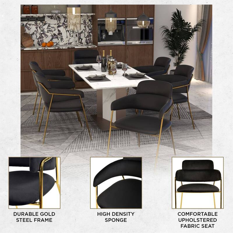 LeisureMod Axis Set of 4 Mid-Century Modern Dining Chair, Elegant Accent Side Chair for Home Office & Kitchen
