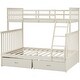 preview thumbnail 30 of 56, Twin Over Full Wood Bunk Bed with Storage Drawers and Ladder