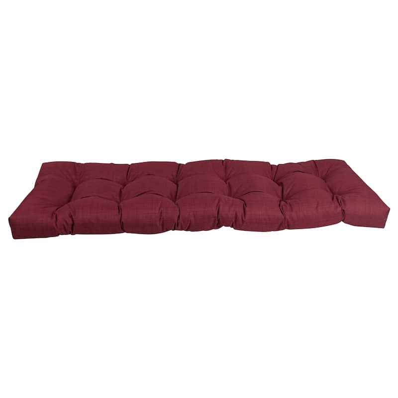 Tufted Indoor/Outdoor Bench Cushion (Multiple widths from 46 to 60 inch)