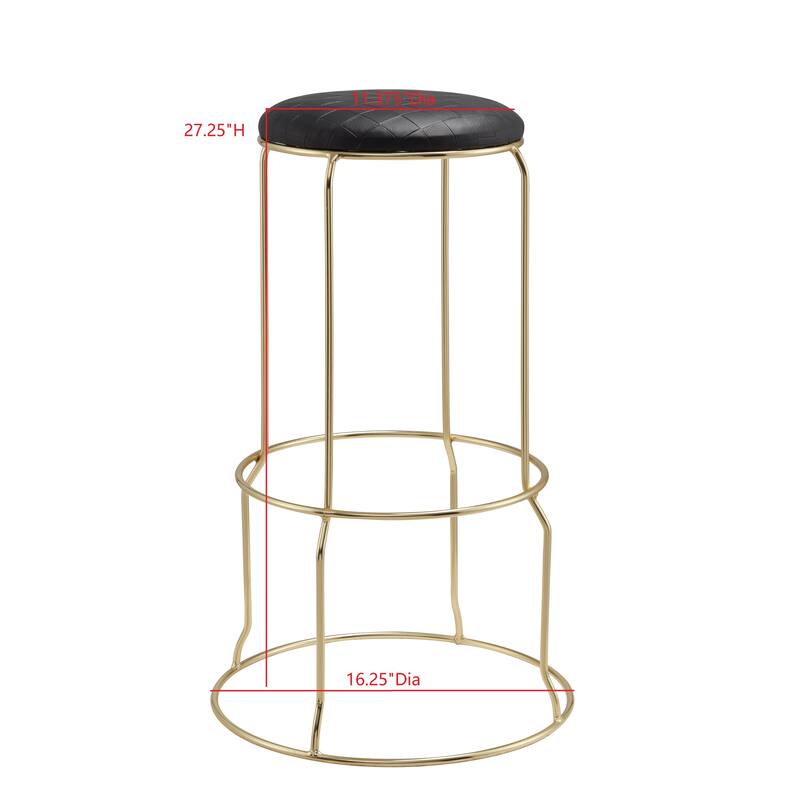 Carmilla Collection Vinyl Upholstered Stools (Set of 4)