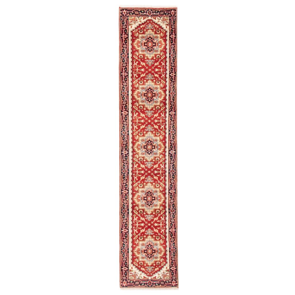 ECARPETGALLERY Hand-knotted Serapi Heritage Red Wool Rug - 2'5 x 11'11