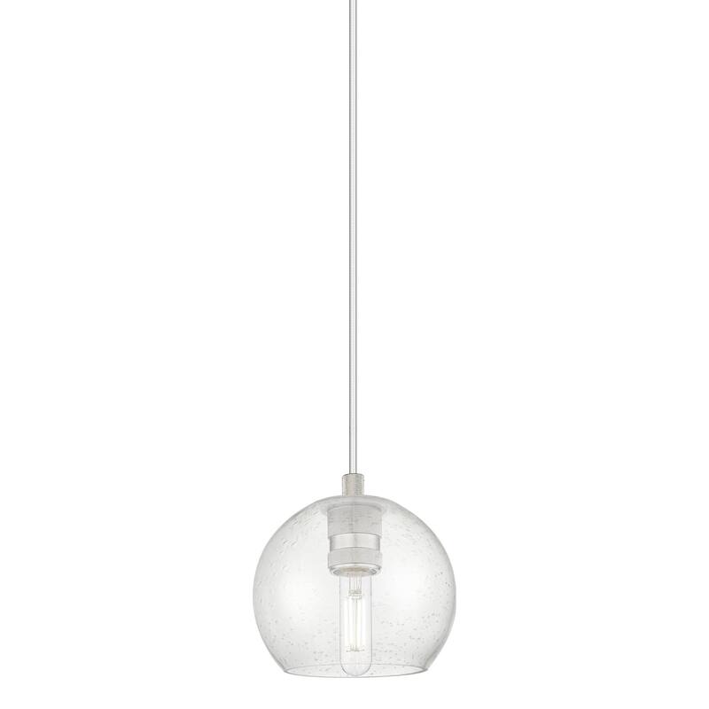 Innovations Lighting 434-1P-8-6 Crown Point Pendant Crown Point 6" - Satin Nickel / Seedy