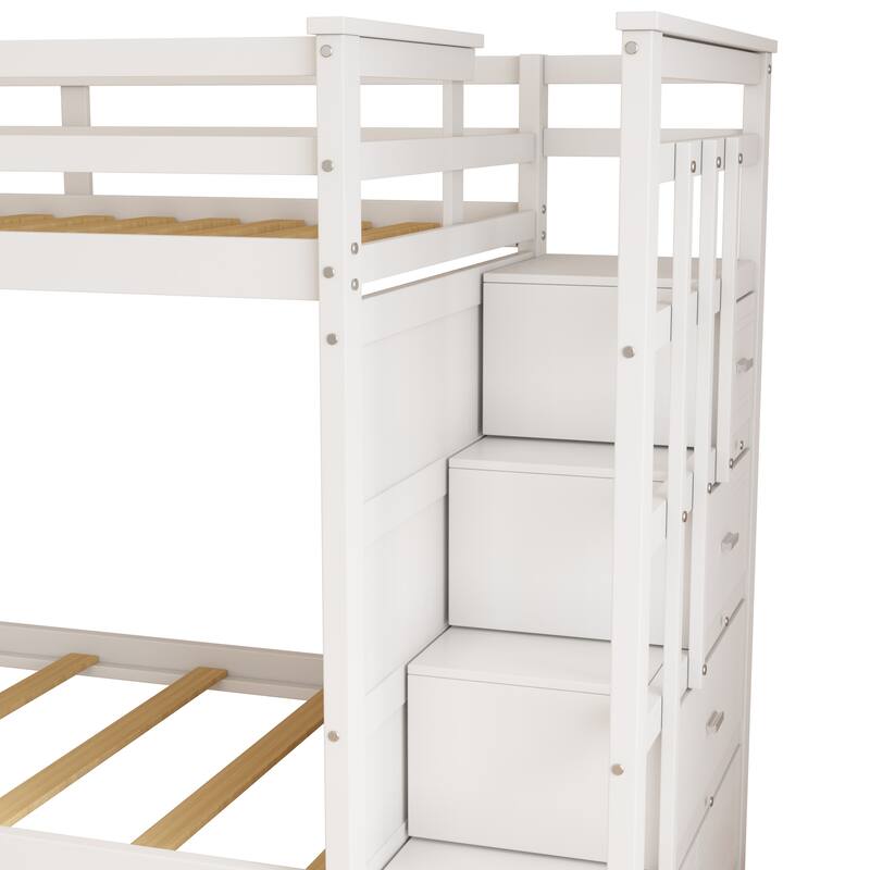 Twin Over Twin Solid Wood Bunk Bed