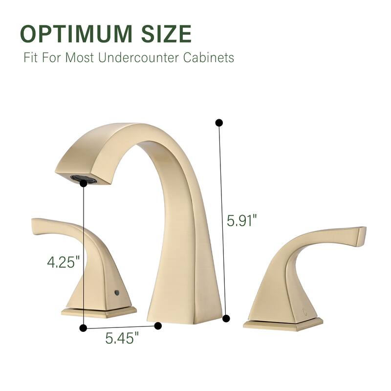 Topcraft Two Handle Bathroom Sink Faucet with Pop-Up Drainer